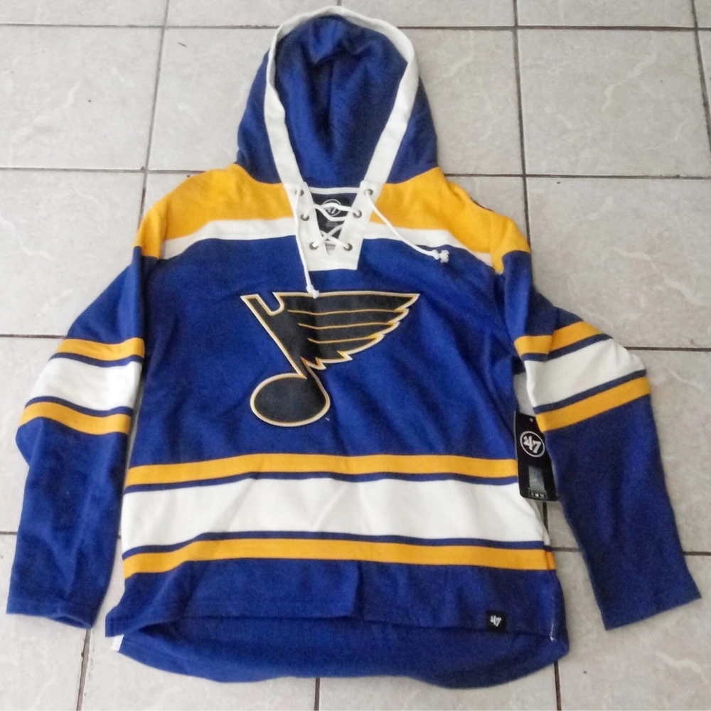 '47 St. Louis Blues Superior Lacer Pullover Hoodie | Men's Large
